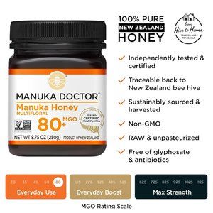 Manuka Honey Multifloral, by Manuka Doctor 80+, 100% Pure New Zealand Honey